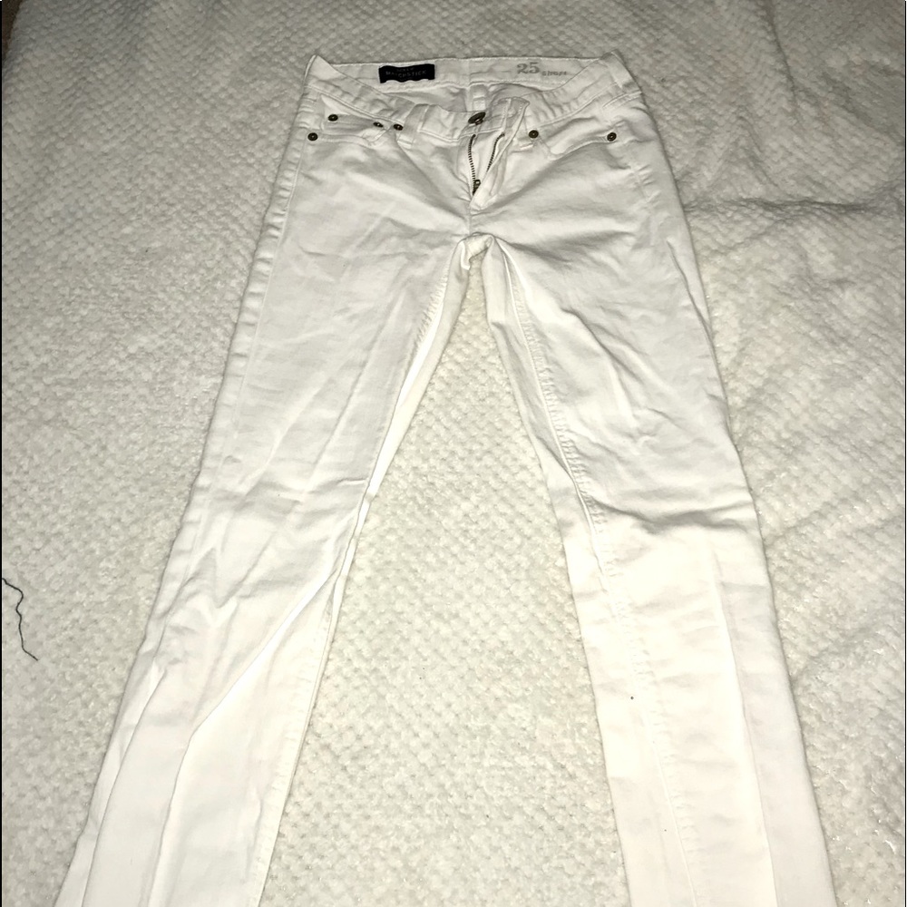 J. Crew white match stick denim pants 25 short